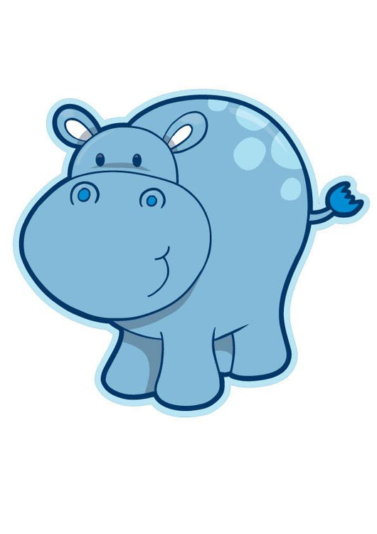 Little Spotted Hippo Wall Decal