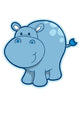 Little Spotted Hippo Wall Decal