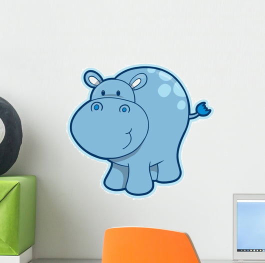 Little Spotted Hippo Wall Decal