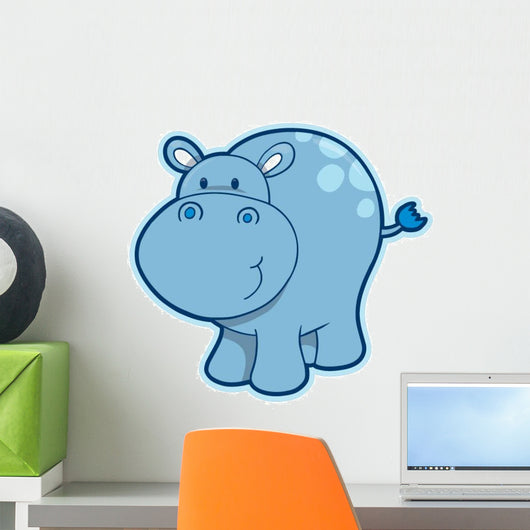 Little Spotted Hippo Wall Decal