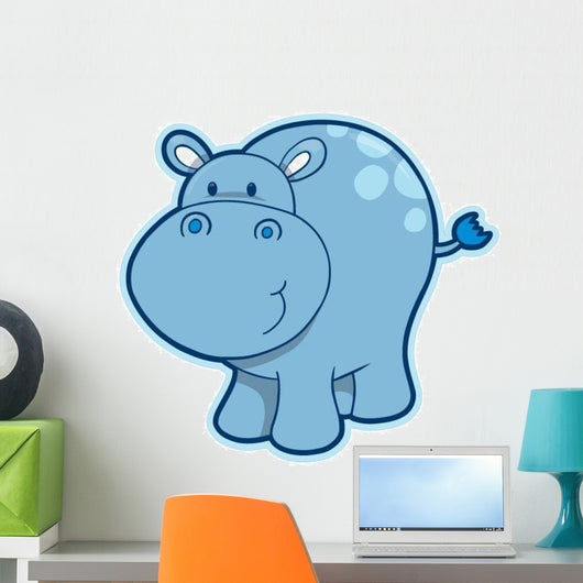 Little Spotted Hippo Wall Decal