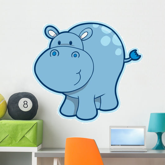 Little Spotted Hippo Wall Decal