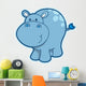 Little Spotted Hippo Wall Decal