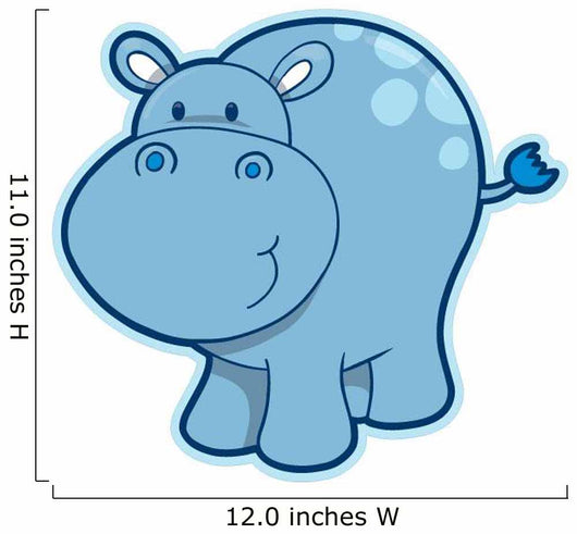 Little Spotted Hippo Wall Decal