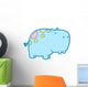 Pastel Spotted Baby Hippo Wall Decal