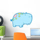 Pastel Spotted Baby Hippo Wall Decal
