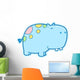 Pastel Spotted Baby Hippo Wall Decal
