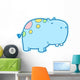 Pastel Spotted Baby Hippo Wall Decal
