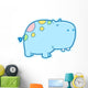 Pastel Spotted Baby Hippo Wall Decal