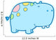 Pastel Spotted Baby Hippo Wall Decal