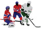 Three Players Hockey Silhouette Wall Decal