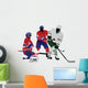 Three Players Hockey Silhouette Wall Decal
