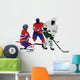 Three Players Hockey Silhouette Wall Decal