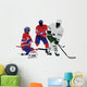 Three Players Hockey Silhouette Wall Decal