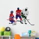 Three Players Hockey Silhouette Wall Decal