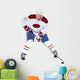Hockey Defensive Player Silhouette Wall Decal