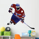 Offensive Play Hockey Silhouette Wall Decal