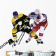 Rumbling Players Silhouette Hockey Wall Decal