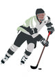 Skating Silhouette Hockey Wall Decal