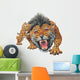 Homotherium Aggressively Roaring Wall Decal