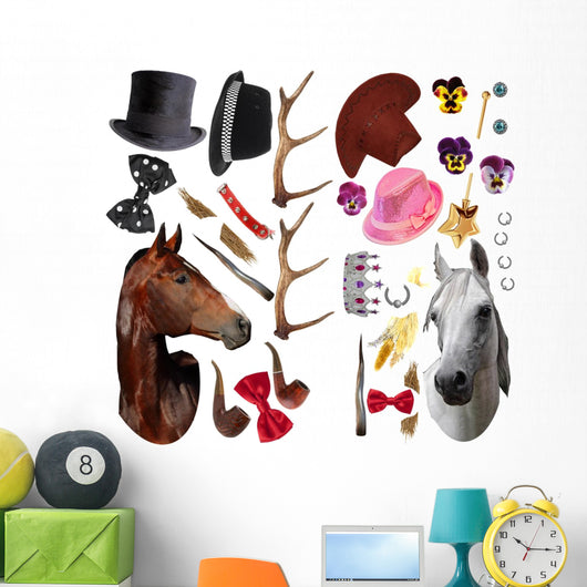 Horsin around Taxiderpy Set Wall Decal Stickers Wall Decal