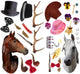 Horsin around Taxiderpy Set Wall Decal Stickers Wall Decal