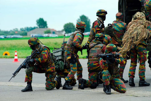 Belgian Para Commandos Entering Scene Wall Decal Design 2