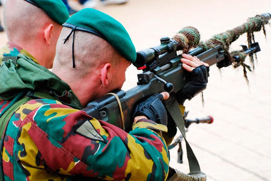 Belgian Paratrooper Handling Sniper Wall Decal