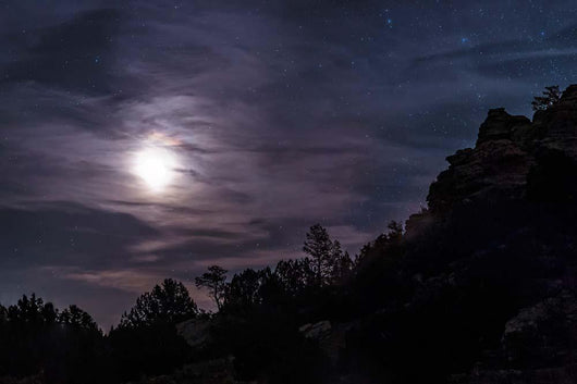 Bright Moon Rises through Wall Decal