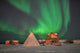 Northern Lights above Village Wall Decal Design 4