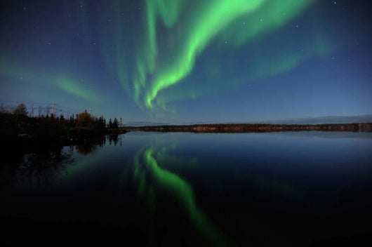 Aurora Borealis over Long Wall Decal Design 1
