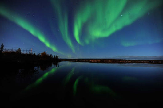 Aurora Borealis over Long Wall Decal Design 3