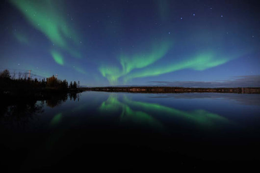 Aurora Borealis over Long Wall Decal Design 1
