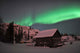 Aurora Borealis over Cabin Wall Decal Design 4