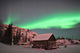 Aurora Borealis over Cabin Wall Decal Design 2