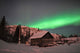Aurora Borealis over Cabin Wall Decal Design 1