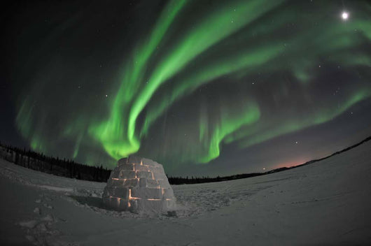 Aurora Borealis over Igloo Wall Decal Design 10