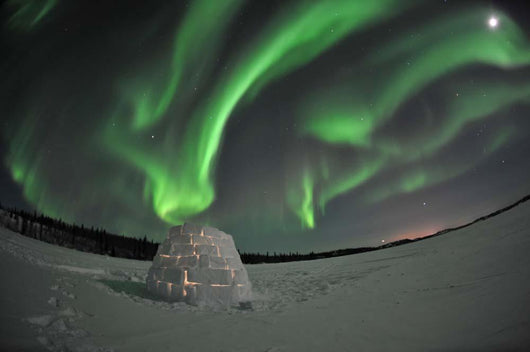 Aurora Borealis over Igloo Wall Decal Design 9