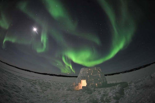 Aurora Borealis over Igloo Wall Decal Design 7