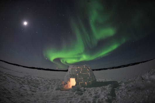 Aurora Borealis over Igloo Wall Decal Design 6