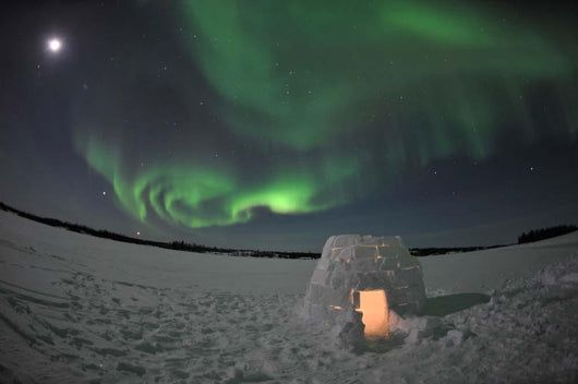 Aurora Borealis over Igloo Wall Decal Design 5