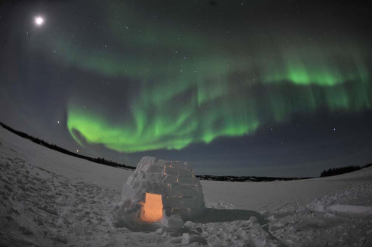 Aurora Borealis over Igloo Wall Decal Design 4
