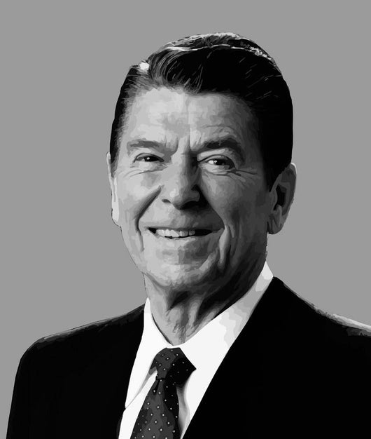 Vector Portrait Ronald Reagan Wall Decal