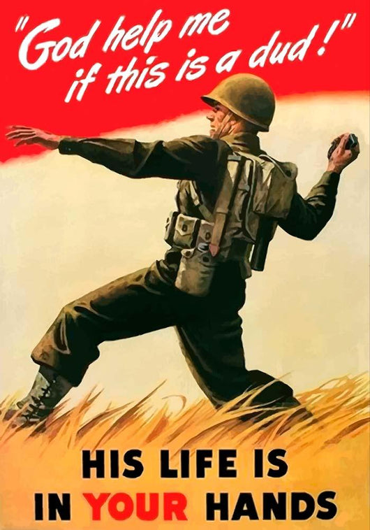 Digitally Restored War Propaganda Wall Decal Design 236