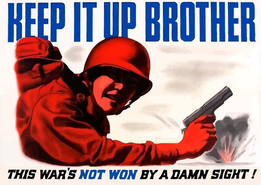 Digitally Restored War Propaganda Wall Decal Design 235