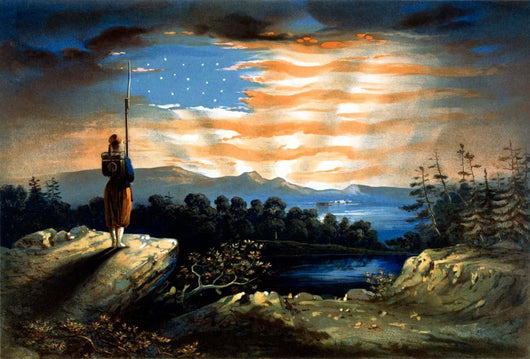 Vintage Civil War Painting Wall Decal Design 2