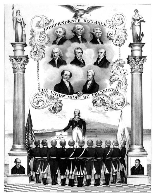 Vintage American History Print Wall Decal Design 15
