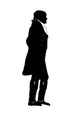 Silhouette President Thomas Jefferson Wall Decal