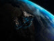 Asteroid Front Earth Wall Decal Design 3