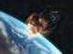 Asteroid Front Earth Wall Decal Design 1